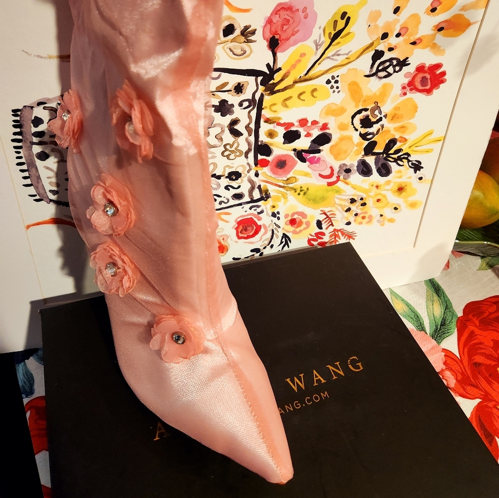 Pink Floral Embellished BOOTS